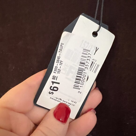 Like Flo Taupe Velvet Dress Brand New Tiered - Picture 4 of 6